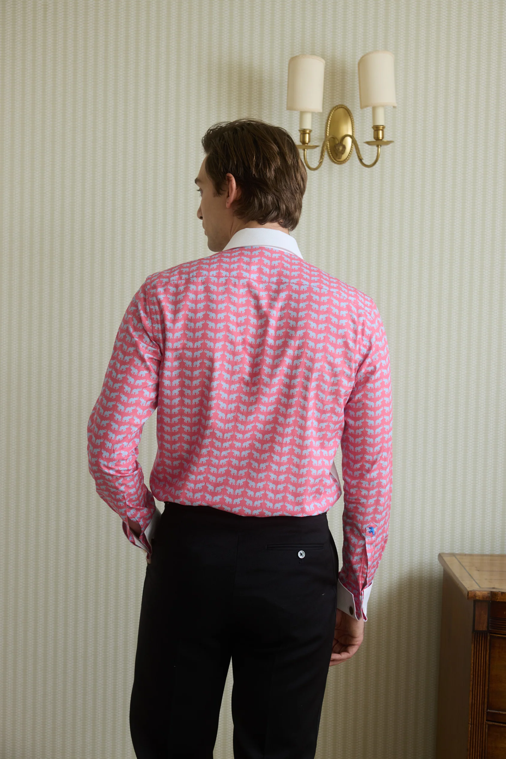 Coral Elephant Dress Shirt - Image 2