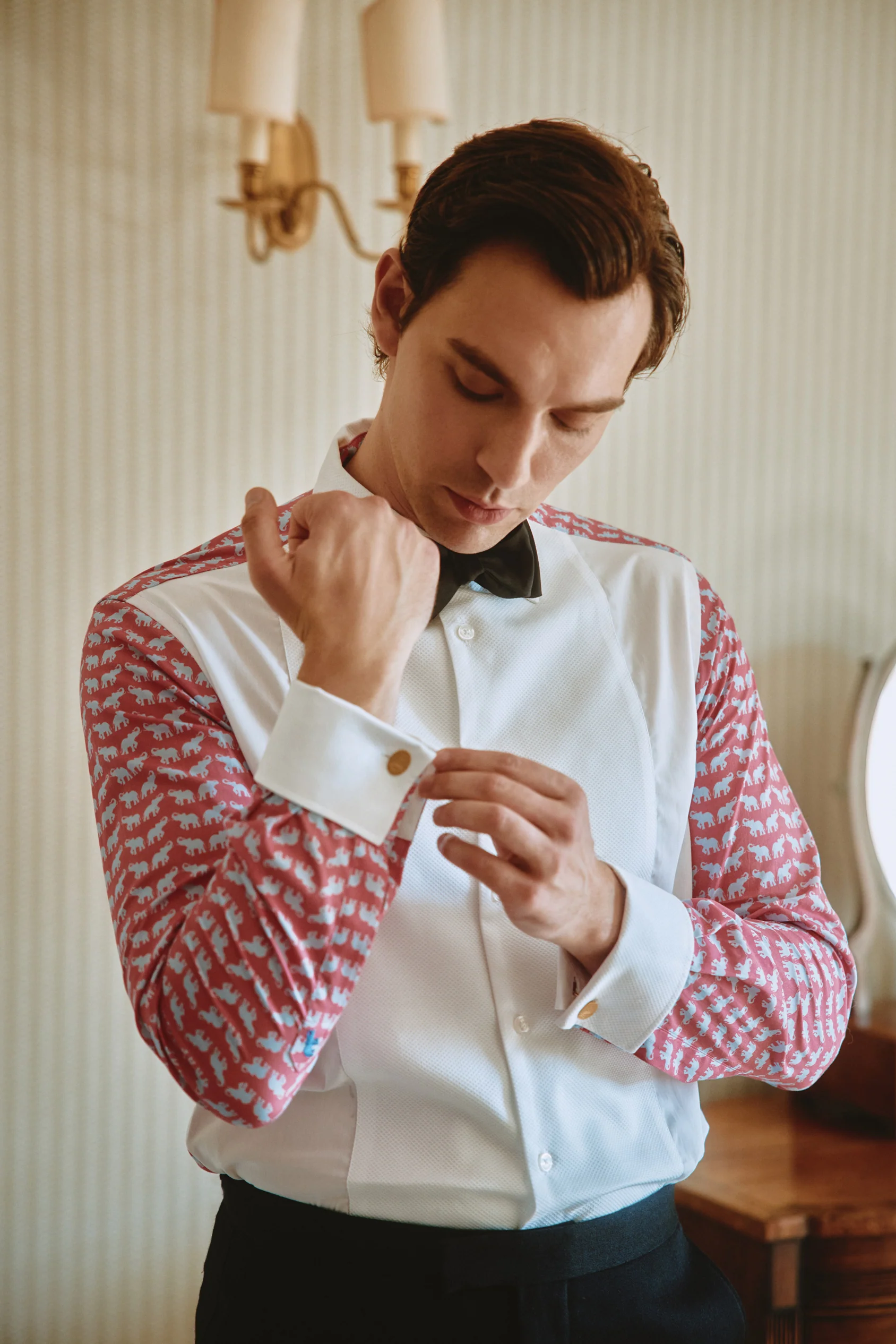 Coral Elephant Dress Shirt - Image 4