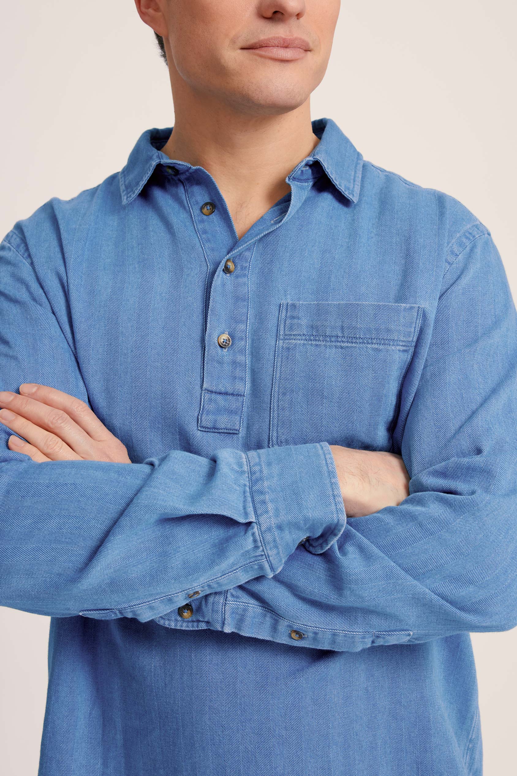 Harrison Herringbone Deckshirt - Image 2
