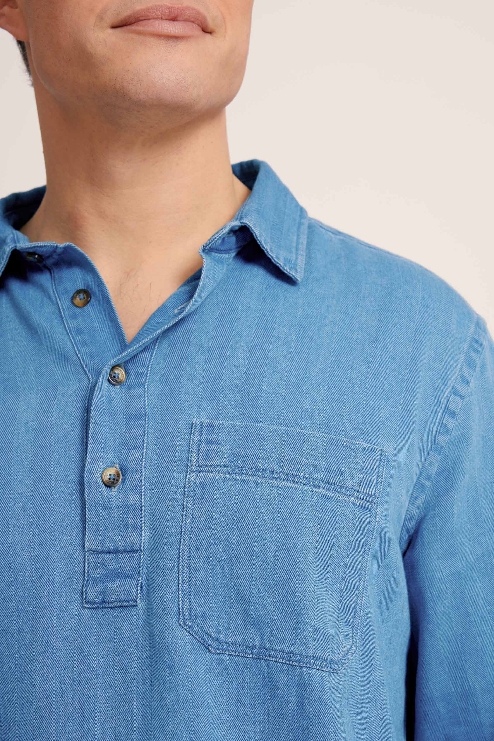 Harrison Herringbone Deckshirt - Image 3