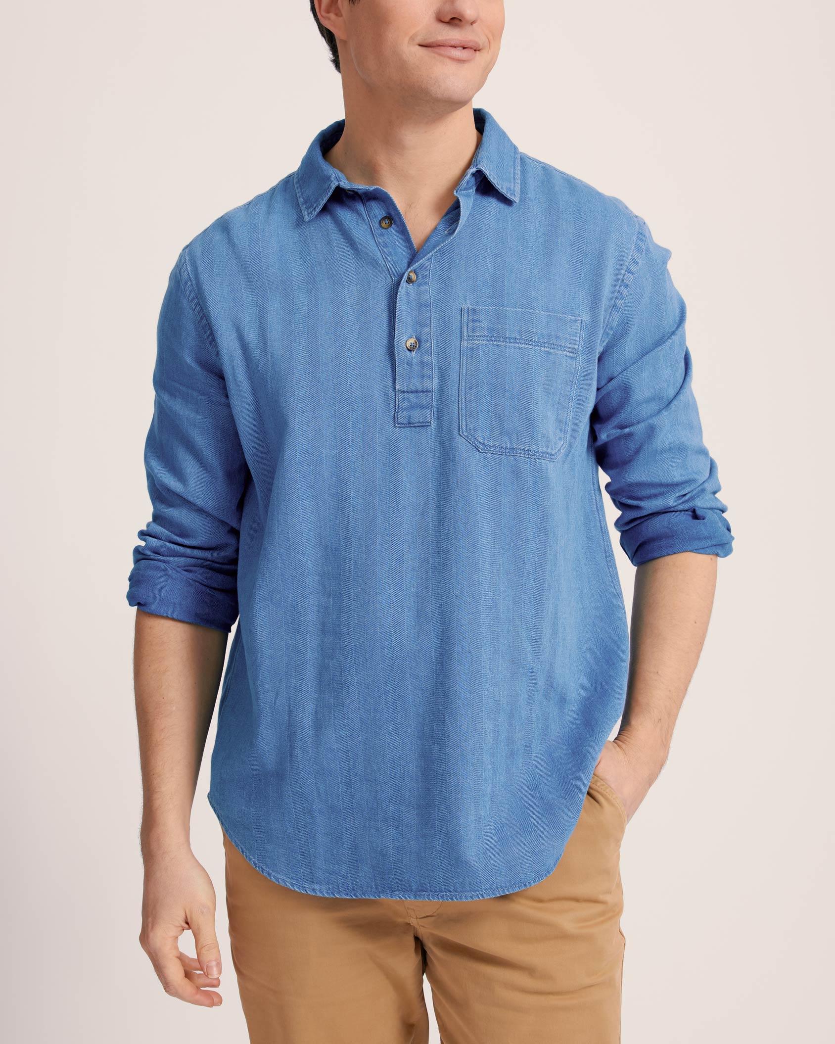 Harrison Herringbone Deckshirt - Image 4